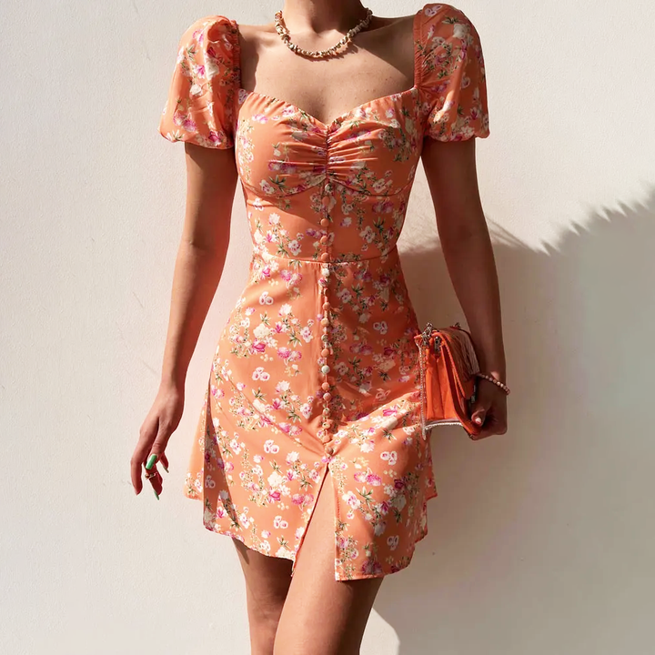 Sierra Puff-Sleeve Mini Dress