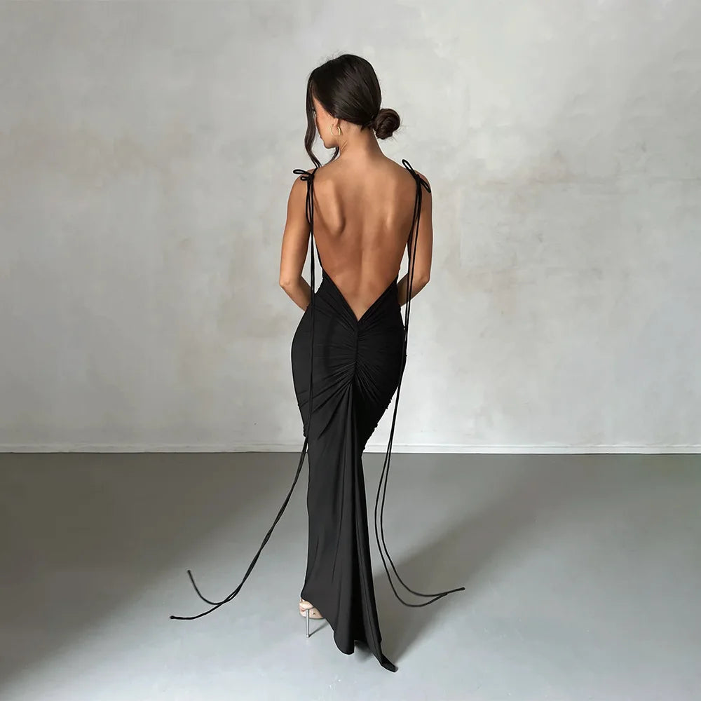 Liora Tie-Back Maxi Dress