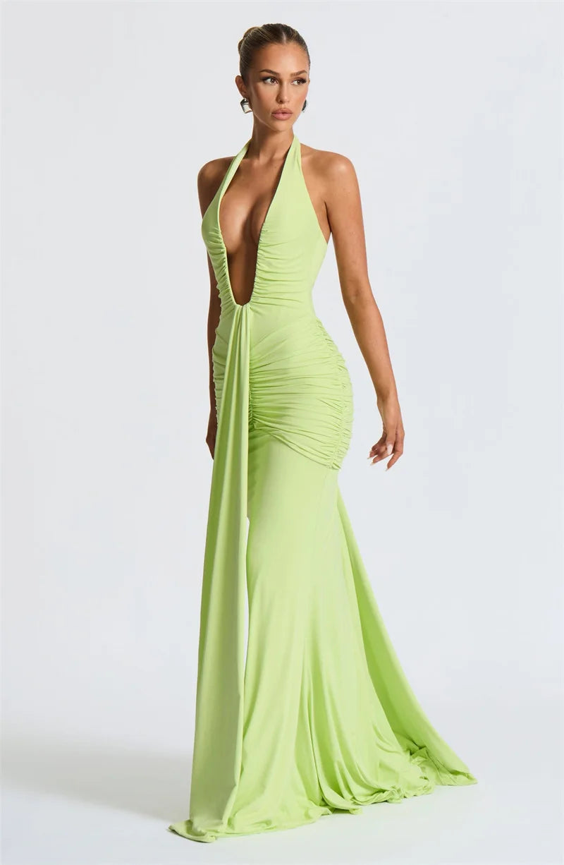 Selesta Deep Drape Gown