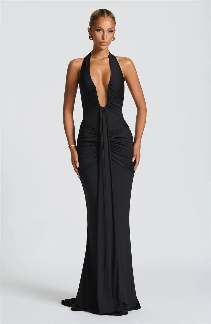 Selesta Deep Drape Gown