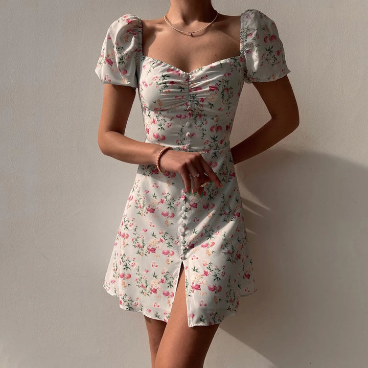 Sierra Puff-Sleeve Mini Dress