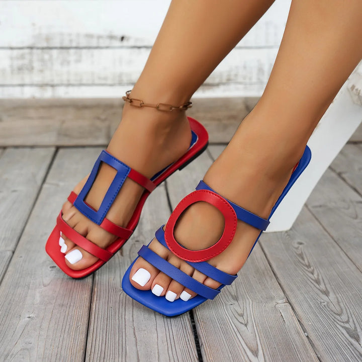 Luna Geometric Slide Sandals