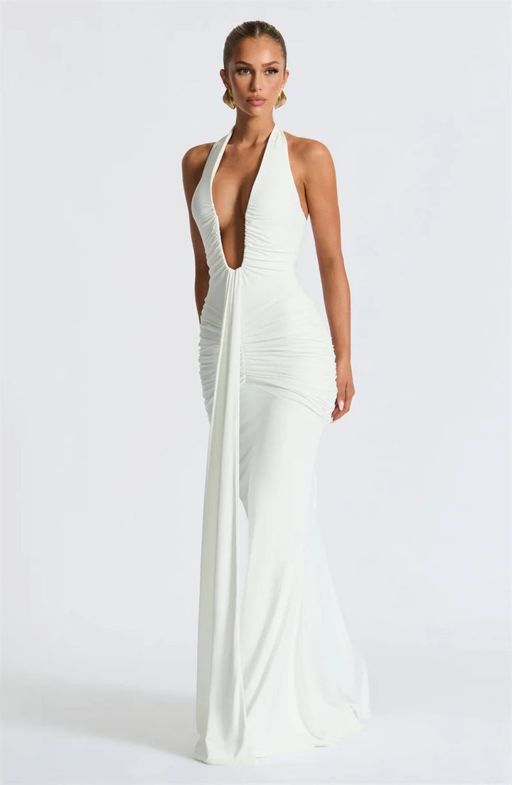 Selesta Deep Drape Gown