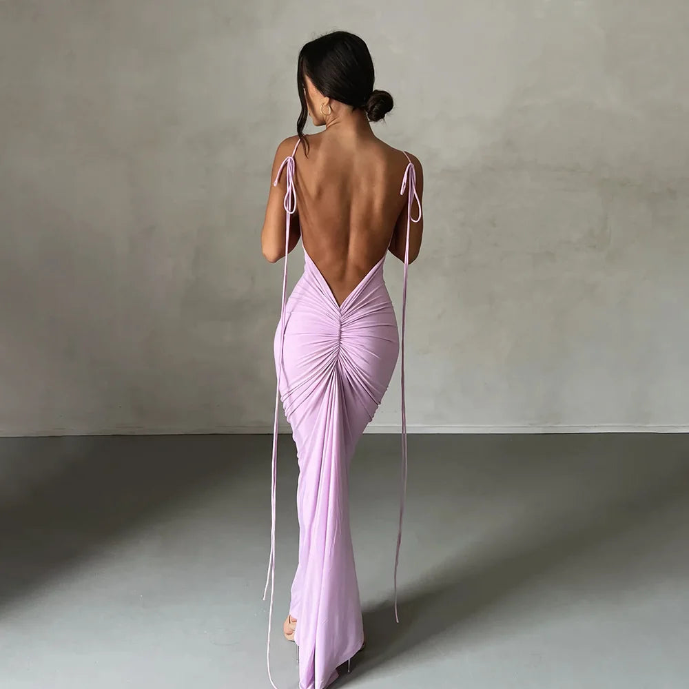 Liora Tie-Back Maxi Dress