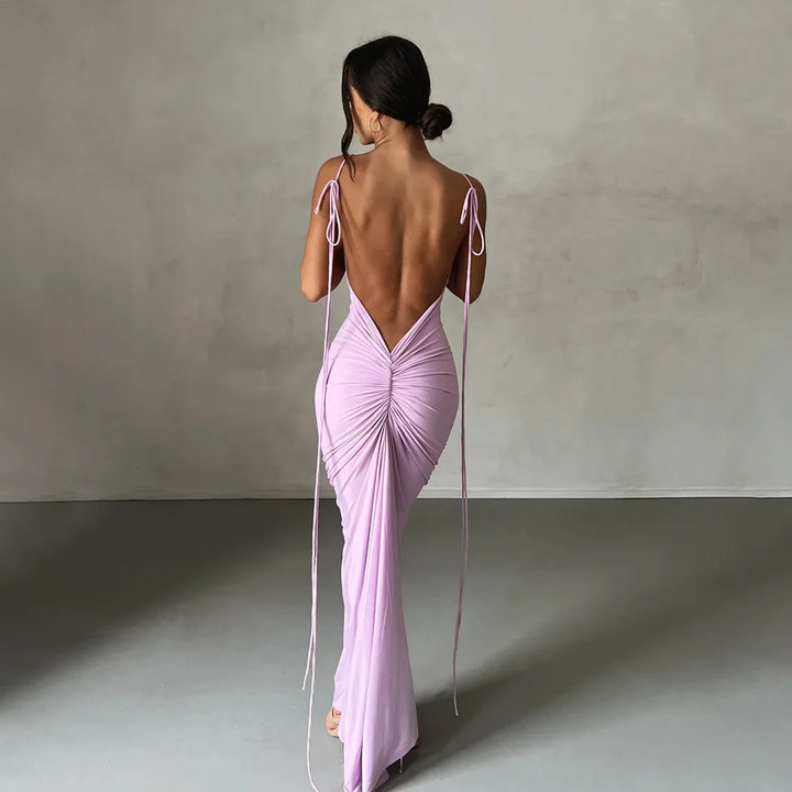 Liora Tie-Back Maxi Dress