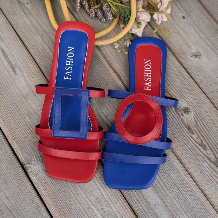 Luna Geometric Slide Sandals