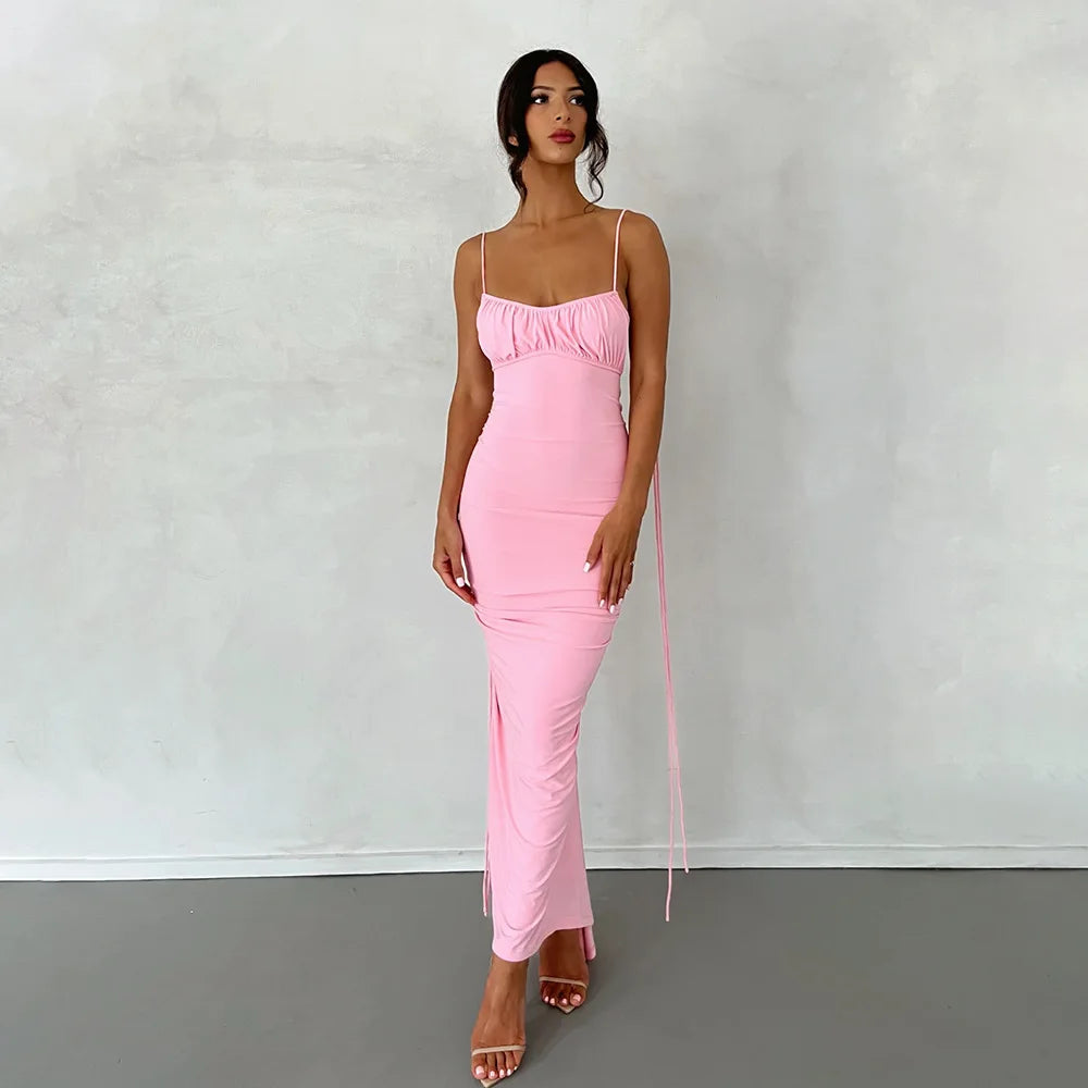 Liora Tie-Back Maxi Dress