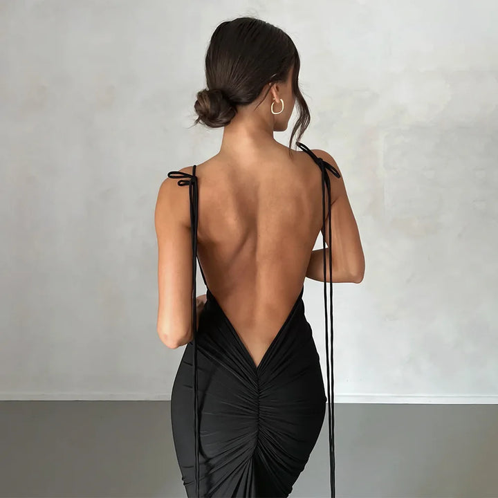 Liora Tie-Back Maxi Dress