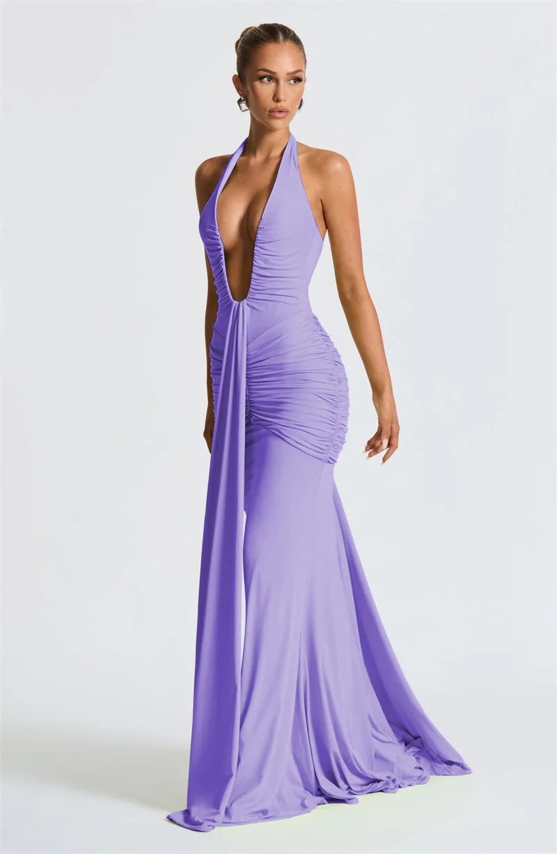 Selesta Deep Drape Gown