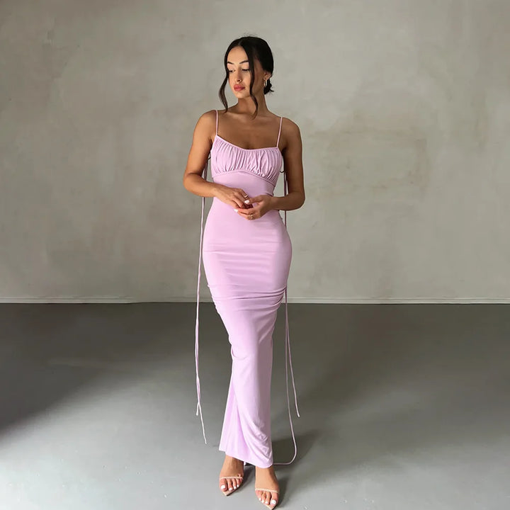 Liora Tie-Back Maxi Dress