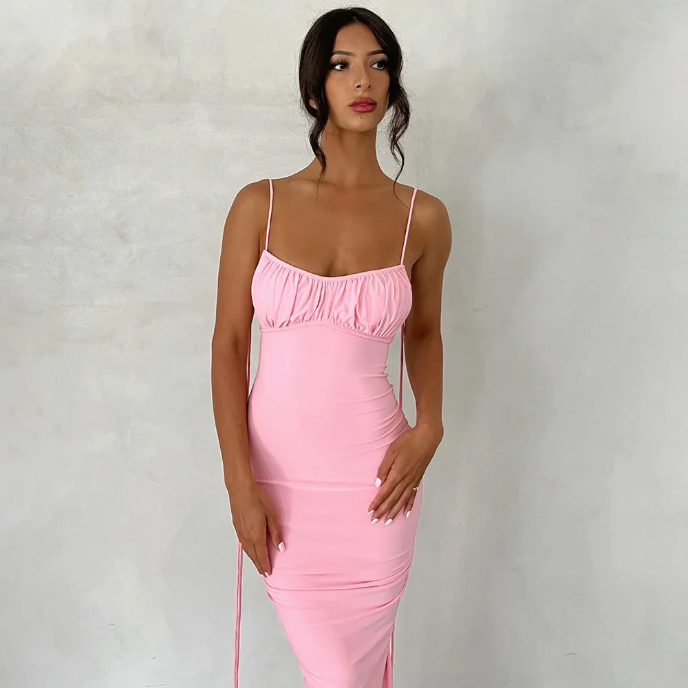 Liora Tie-Back Maxi Dress