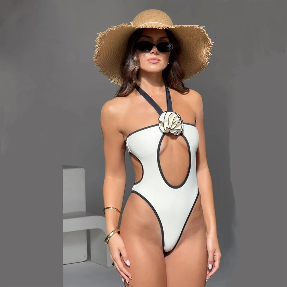Camélia Petal Cutout Swimsuit