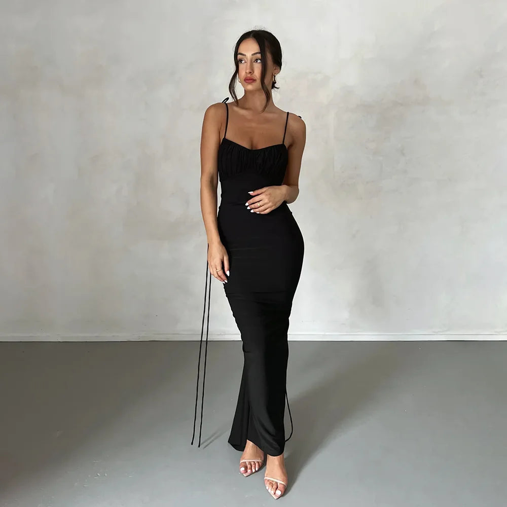 Liora Tie-Back Maxi Dress