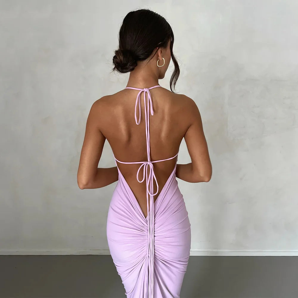 Liora Tie-Back Maxi Dress