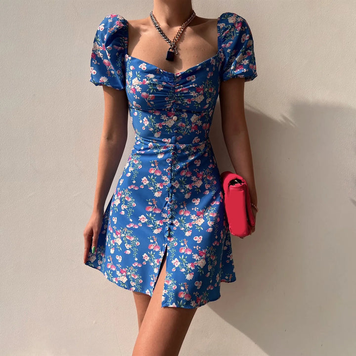 Sierra Puff-Sleeve Mini Dress
