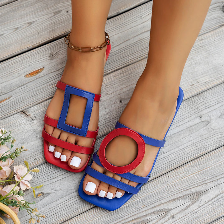 Luna Geometric Slide Sandals