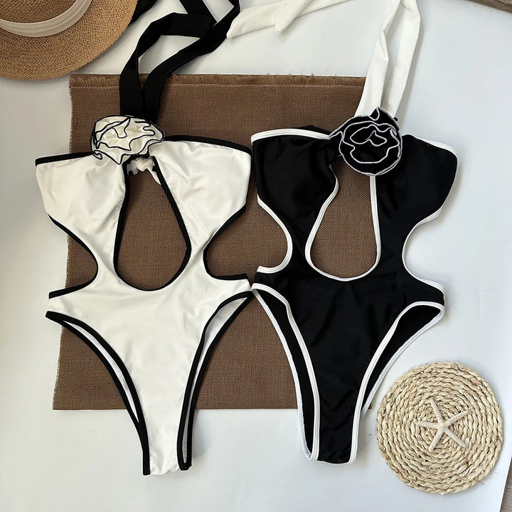 Camélia Petal Cutout Swimsuit