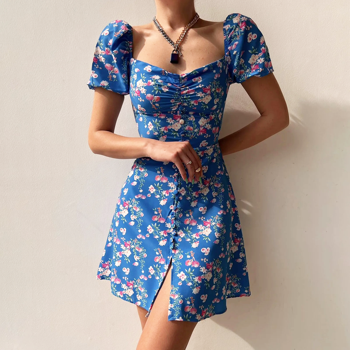 Sierra Puff-Sleeve Mini Dress